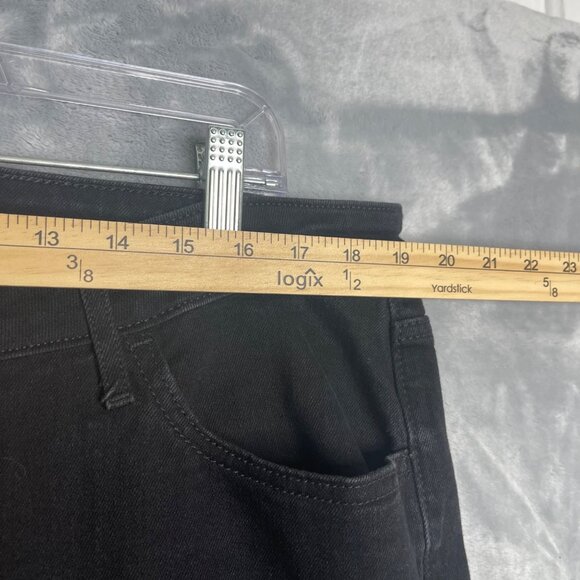 Old Navy High Rise Wow Wide Leg Jeans Black Womens 18‎ Petite Stretch Like New - Picture 5 of 8